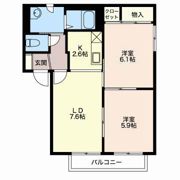 ソレイユタカノ Aの間取り画像