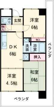 グランドヴィラ香里の間取り画像