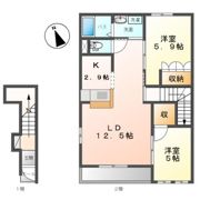 ヴィーブル ハイツBの間取り画像