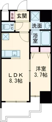 S-RESIDENCE堺blazeの間取り画像