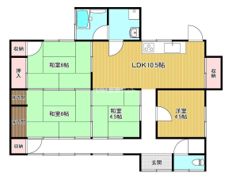 郡家平屋戸建ての間取り画像