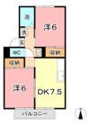プレジール大橋 Bの間取り画像