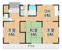 府中貸家 D棟の間取り画像