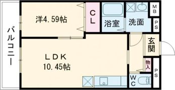 プラリア招提元町A棟の間取り画像