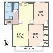 ラフィーネ稲生 Bの間取り画像