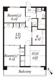 ガーデンスクエア北坂戸の間取り画像