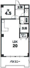 第1古山ハイツの間取り画像