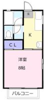 栗真ハイマートエクセルBの間取り画像