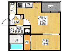 REGALEST MOMO(レガリスト モモ)の間取り画像