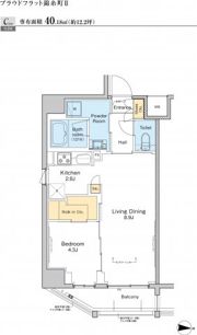 プラウドフラット錦糸町Ⅱの間取り画像