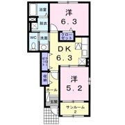 ハーモニー富塚Cの間取り画像