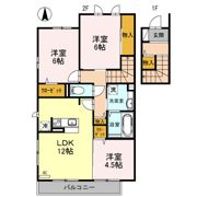 カーサ ひまわり B棟の間取り画像