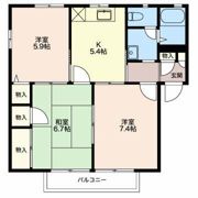 ロイヤルスクエア Dの間取り画像