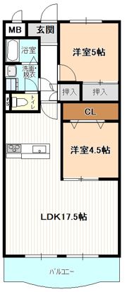 グランドハイツカトレアの間取り画像