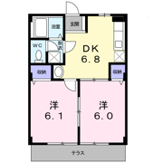 前田ハイツⅢの間取り画像