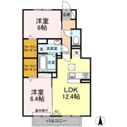 コゥジィーコートの間取り画像