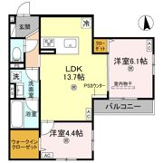 クレスト平野南の間取り画像