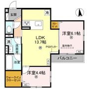 クレスト平野南の間取り画像