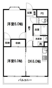 ラフォーレオオモリの間取り画像