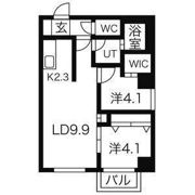 ボヌール学園前の間取り画像