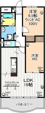 レジデンス光和Ⅱの間取り画像