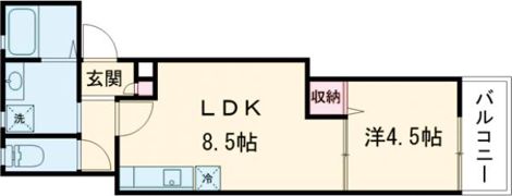 クレアール堺町Ⅰの間取り画像