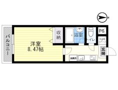 サン・ヒーローマンション亀川Ⅰの間取り画像