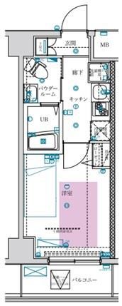 フェルクルールプレスト川崎アリビエの間取り画像