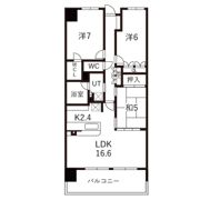 ワコーレシティ神戸三宮の間取り画像