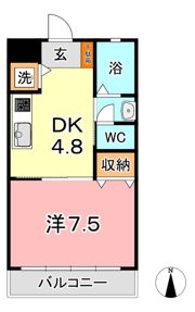 ポローニア西阿知の間取り画像