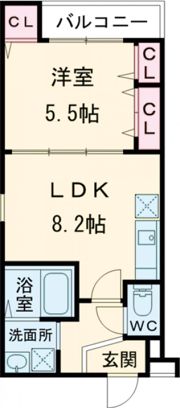 フジパレス出屋敷南Ⅱ番館の間取り画像