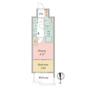 セレニテ東梅田アリエの間取り画像