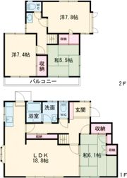 合志市須屋貸家の間取り画像