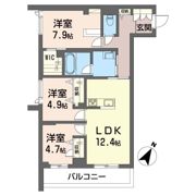 LYNN竹園の間取り画像