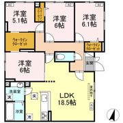 パルボヌールの間取り画像