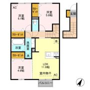 サニーコート Ⅱの間取り画像