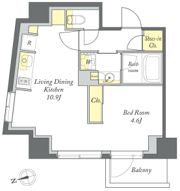 プライムメゾン清澄白河の間取り画像