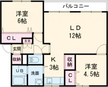 ハイツシーブリーズ本町A棟の間取り画像