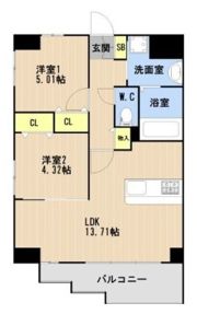 LIBTH高取Ⅱの間取り画像