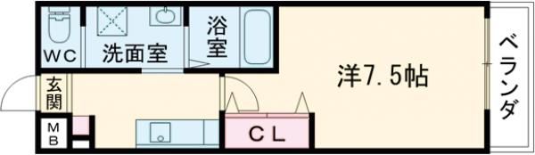 リアコート枚方御殿山SOUTHの間取り画像