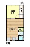 コーポ与作の間取り画像
