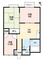 グランドハイツ幸福B棟の間取り画像