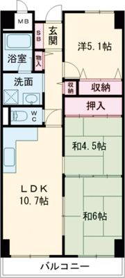 ファミール南大阪の間取り画像