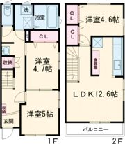 大野田テラスハウスの間取り画像