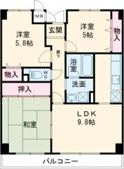 ベルカーサ太子田の間取り画像