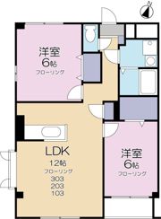 アムール・シャンテ是政の間取り画像