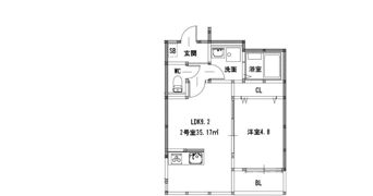 グランレーヴ井尻B棟の間取り画像