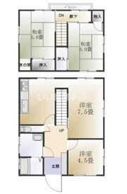 木太町貸戸建の間取り画像