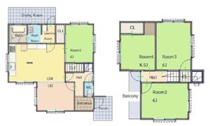 湖南市宮の森二丁目戸建の間取り画像