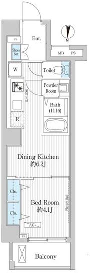 メゾン・シャトロワ深川扇橋の間取り画像